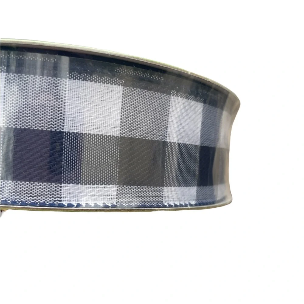 Members mark premium 50 yards ribbon - NAVY BLUE PLAID